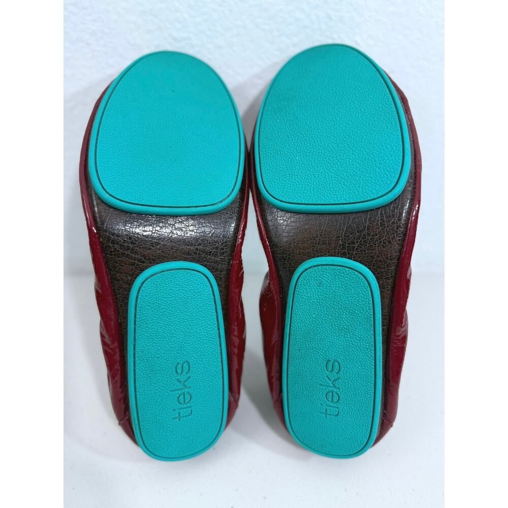 Tieks Ruby Red Patent Leather Ballet Flats Women’s Sz 11 Foldable Designer Shoes - Picture 9 of 11
